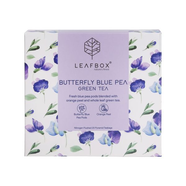 butterfly blue pea green tea bag